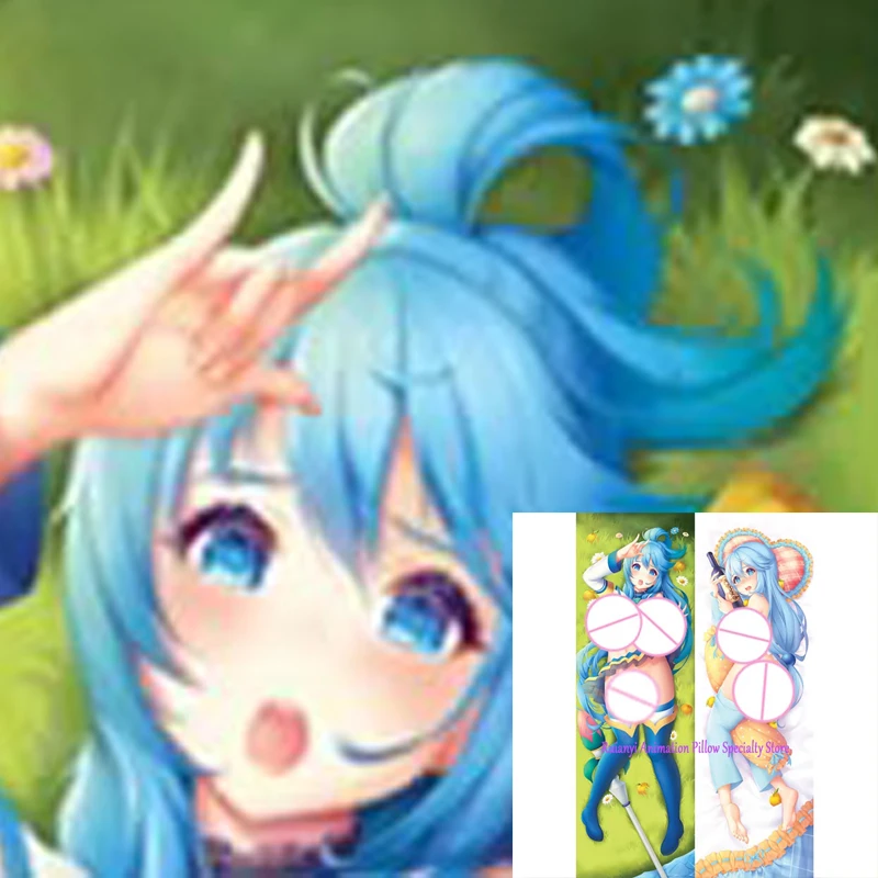 

Dakimakura Anime Aqua Double-sided Print Life-size Body Game Pillow Bedding Gifts