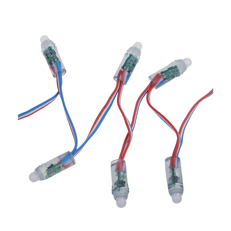 B74A 200Pc WS2811 RGB LED Pixel Luce Indirizzabile Individualmente 12Mm Diffusa Digitale a Colori LED Pixel Modulo Luce DC12V