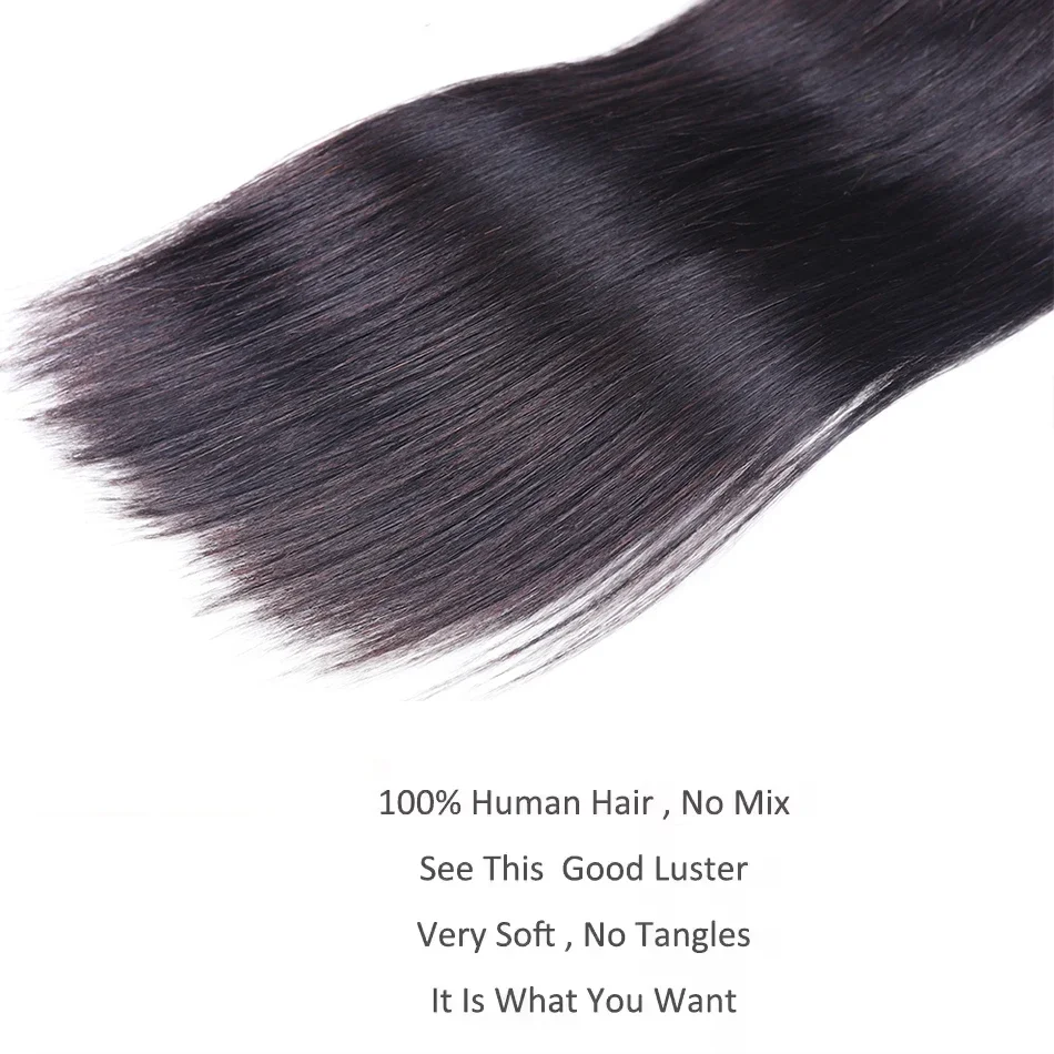 Fasci di capelli umani lisci da 10-40 pollici Fasci di capelli grezzi Capelli umani 3/4 pezzi Fasci di capelli Tissage Estensioni dei capelli brasiliani