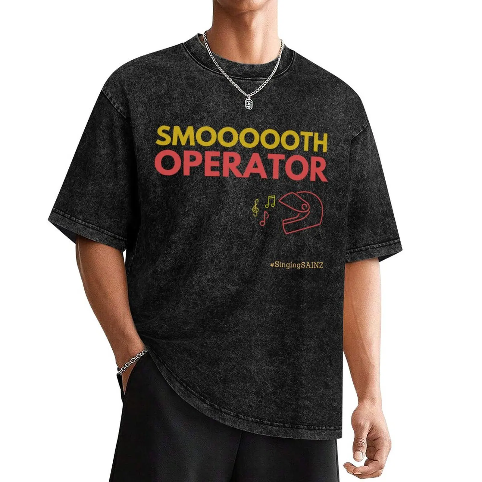 Smooth Operator - F1 Driver Carlos Sainz T-Shirt anime stuff quick drying customizeds men tshirt