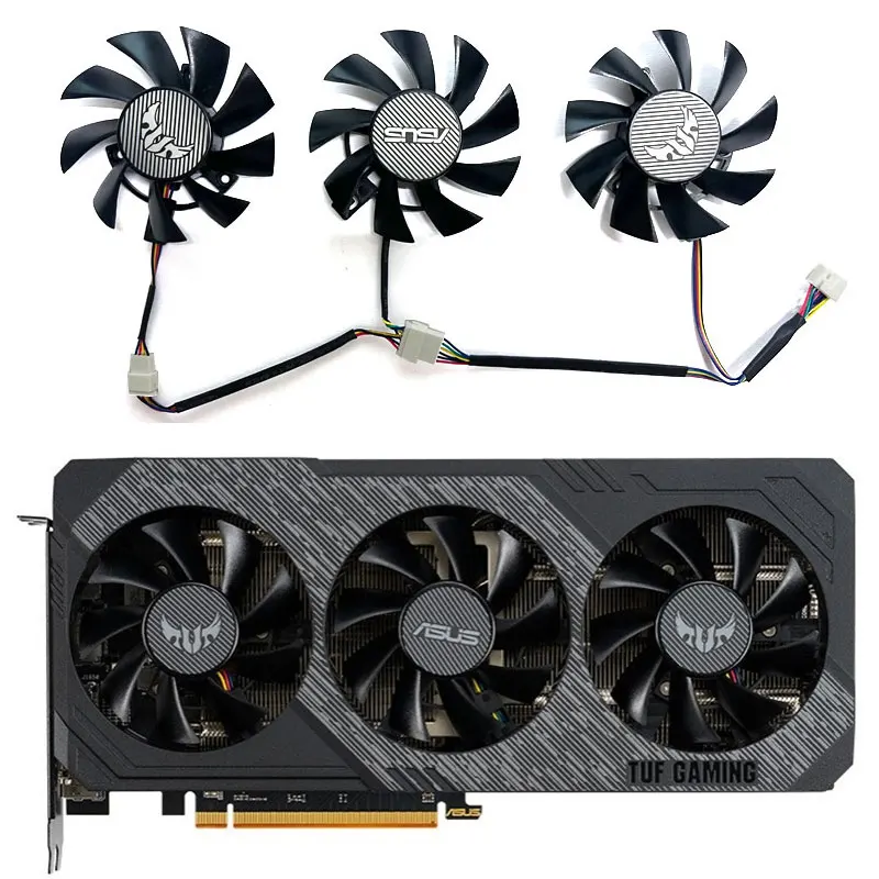 75MM brand new for ASUS Radeon RX5700 5700XT GTX1660 1660ti 1660 SUPER TUF X3 EVO OC graphics card replacement fan FD8015U12S