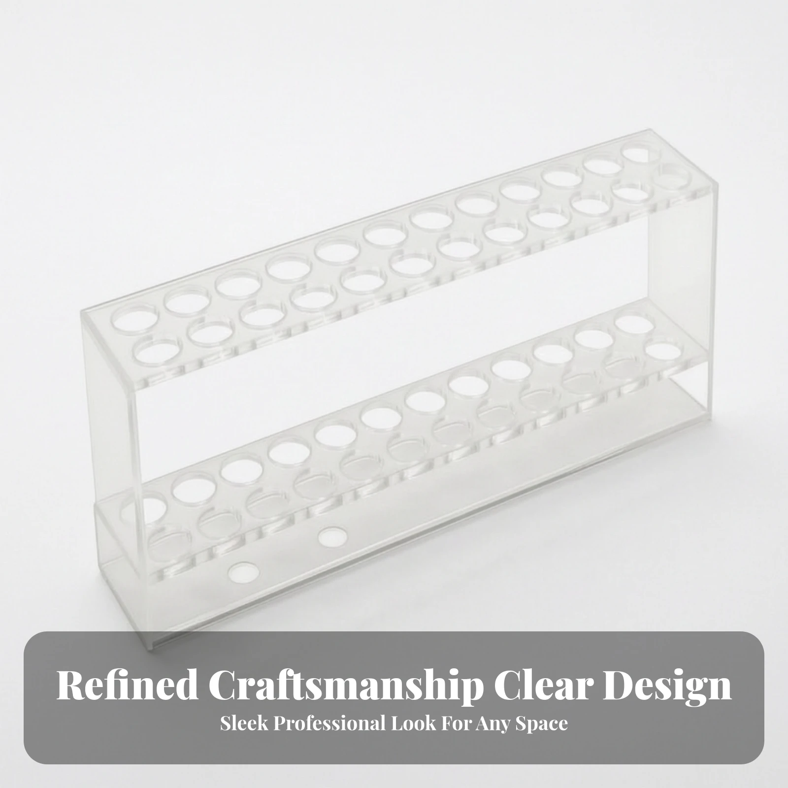 Pen Holder with 24 Holes Space-Saving Marker Organizer with 24 Slots Stepped Pen Stand Multi-Hole Brush Holder Easy to Clean