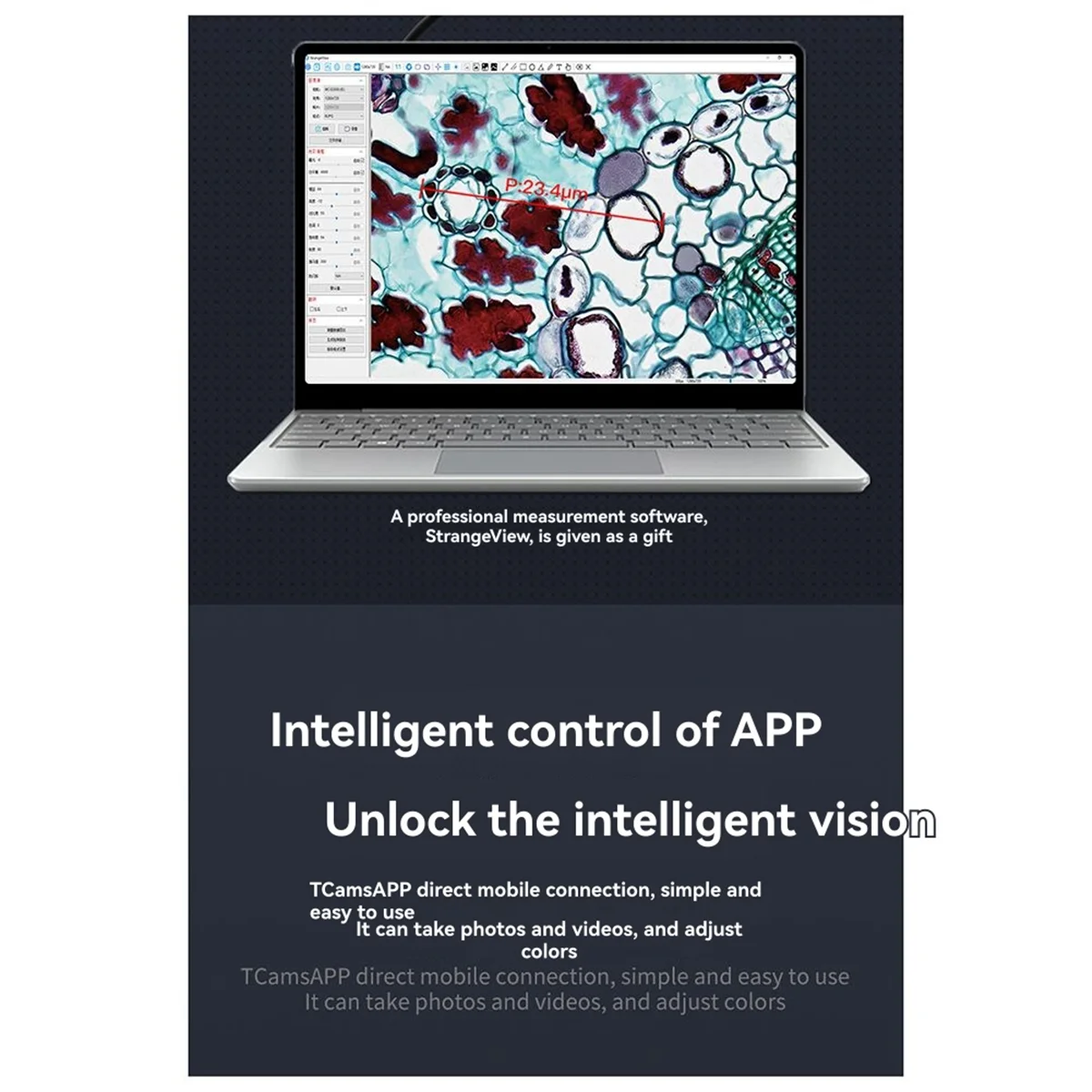 

A20M New 2.4GHZ 2 Million Pixels Microscope Astronomical Telescope HD Electronic Eyepiece Photo Recording WiFi Phone Computer