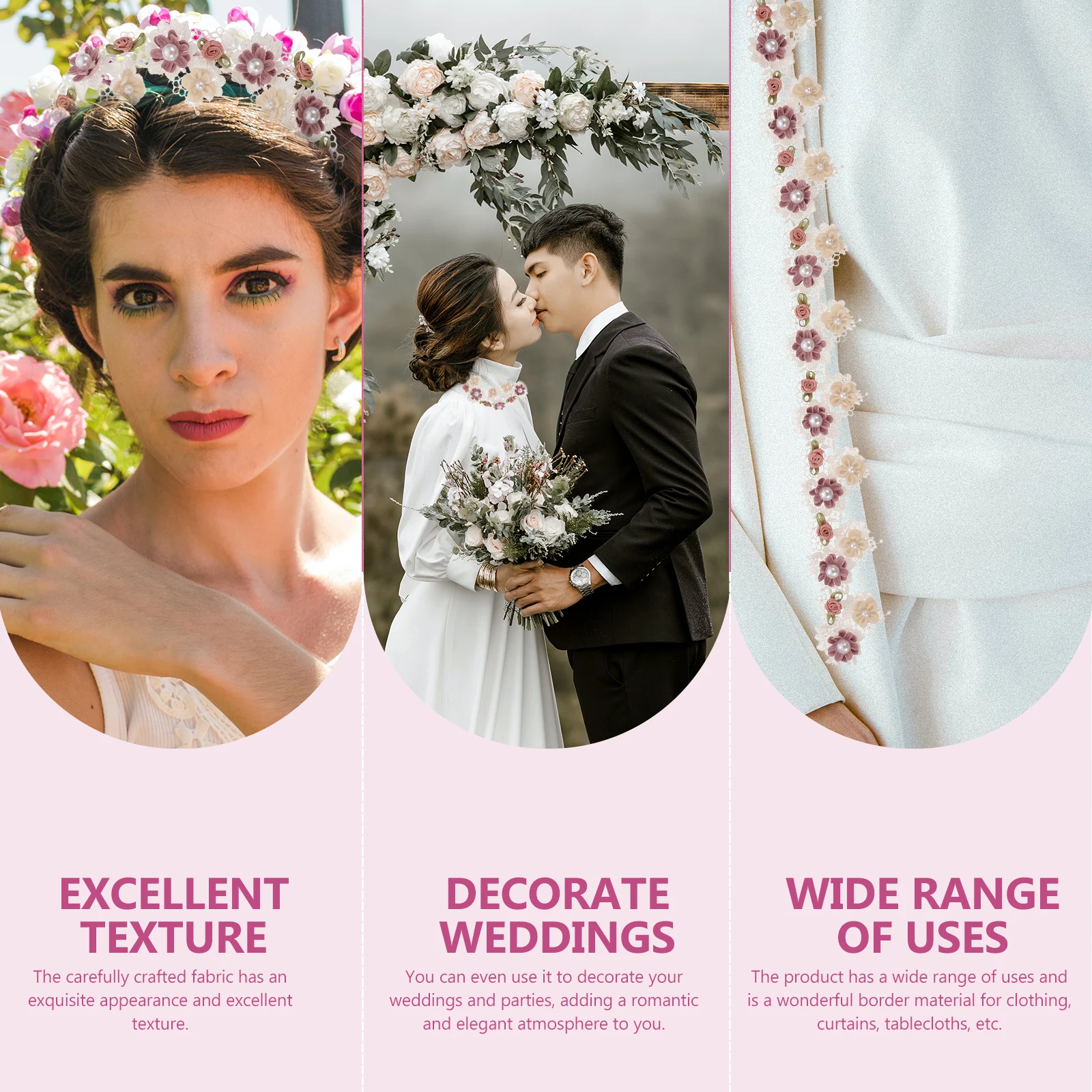 

Vintage Diy Handmade Lace Strips Embroidery Ribbon For Wedding Sewing Decor Hollow Out Flower Pattern With Artificial