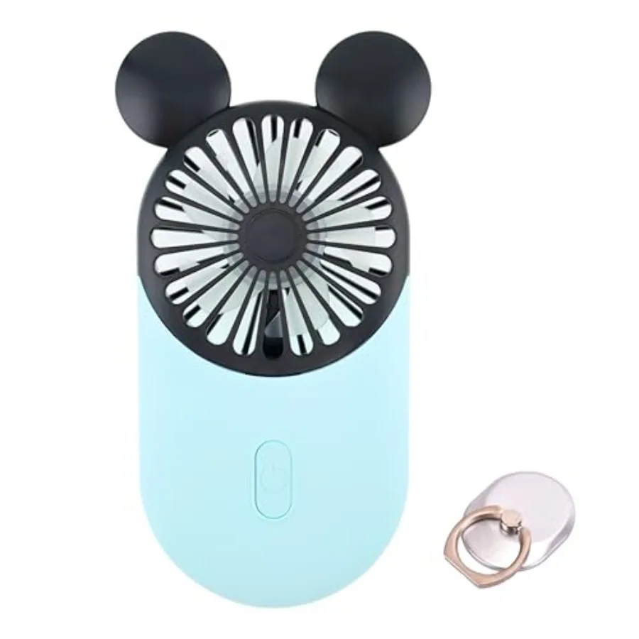 

Cute Handheld Mini USB Fan, Rechargeable Portable Fan, 3 Adjustable Speeds and Wearable Accessories, Pocket Size for Indoor Or