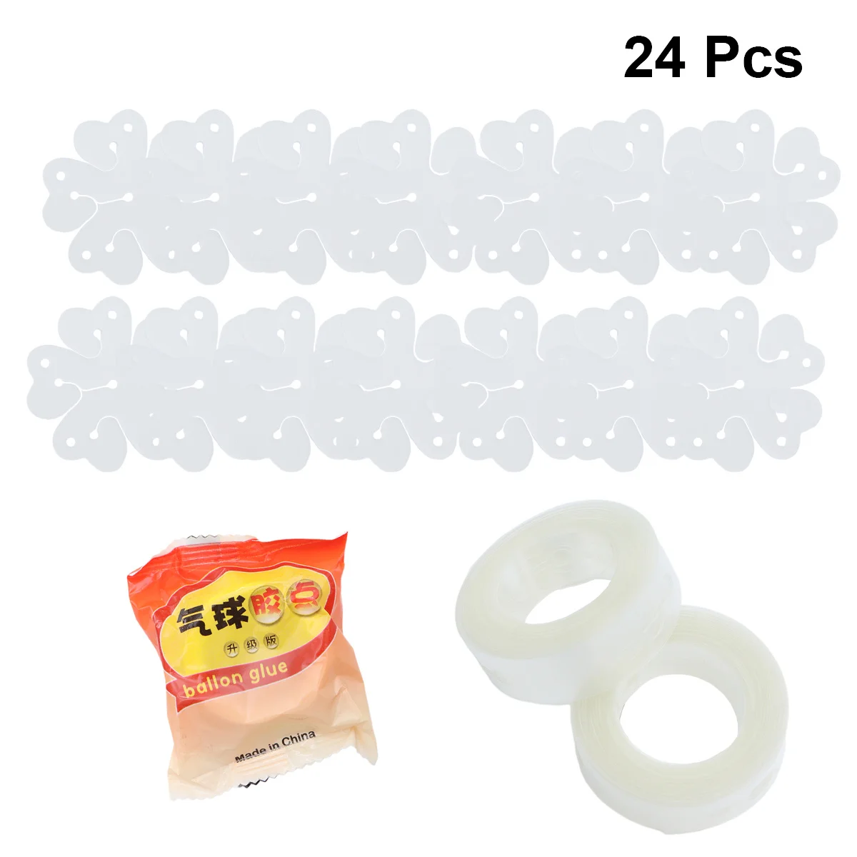 

2pcs 5M Balloon Decorating Strip Kit 2 Rolls Dot Glue Holder Clips For Arch Garland Party Wedding Birthday Christmas