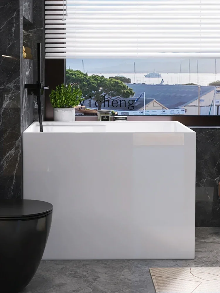 

b7-Small Bathtub Household Small Apartment Acrylic Japanese Independent Integrated Sitting Small