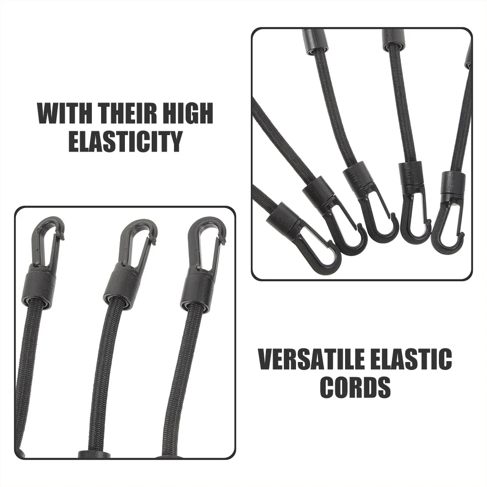 

4Pcs Elastic Hook Straps Sturdy Multi-Use Buckle Strap Outdoor Camping Kayak Cargo Securing Buckle Strap Camping Supply