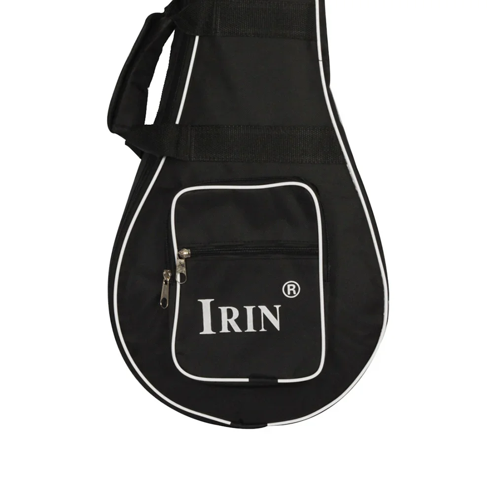 IRIN Black Mandolin Bag Portable Thickened Cotton Soft Case Guitar Mandolin Backpack Handbag Stringed Instrument Accessories