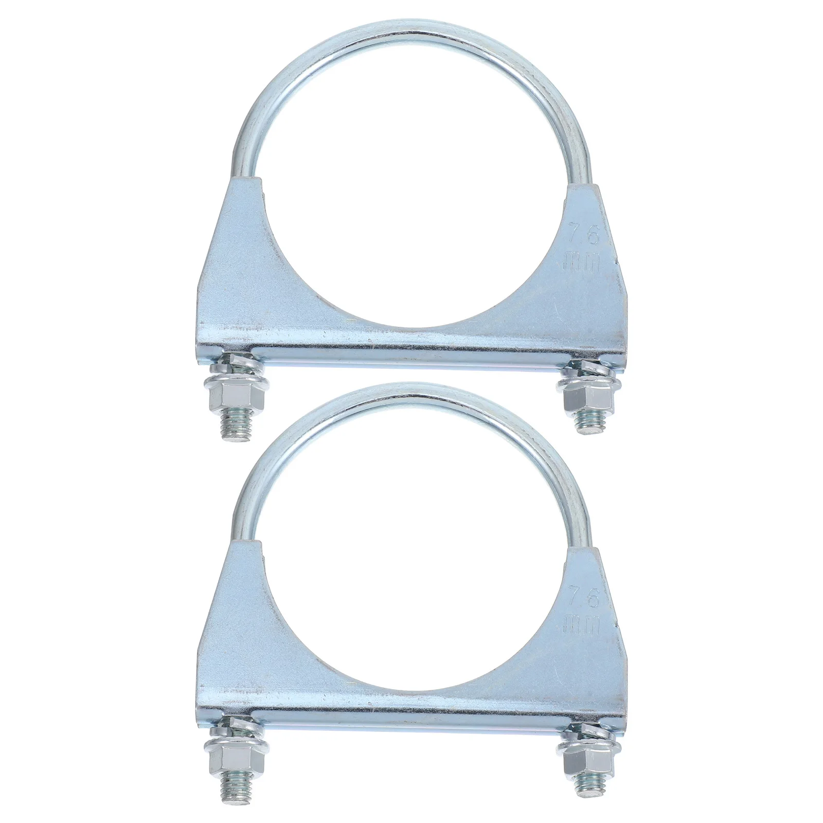 

2pcs U-Bolt Clamp 3 Inch Galvanized Pipe Clamp For Exhaust Muffler Duct Sealing Heavy Duty Automotive Repair Engine Parts