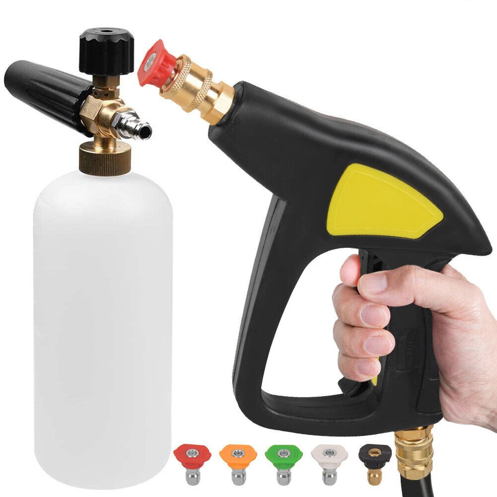 

High Pressure Washer PA Foam Pot 1/4" Quick Connect Soap Foamer Cannon Generator Car Wash Cleaning Bottle Power Washer Tool