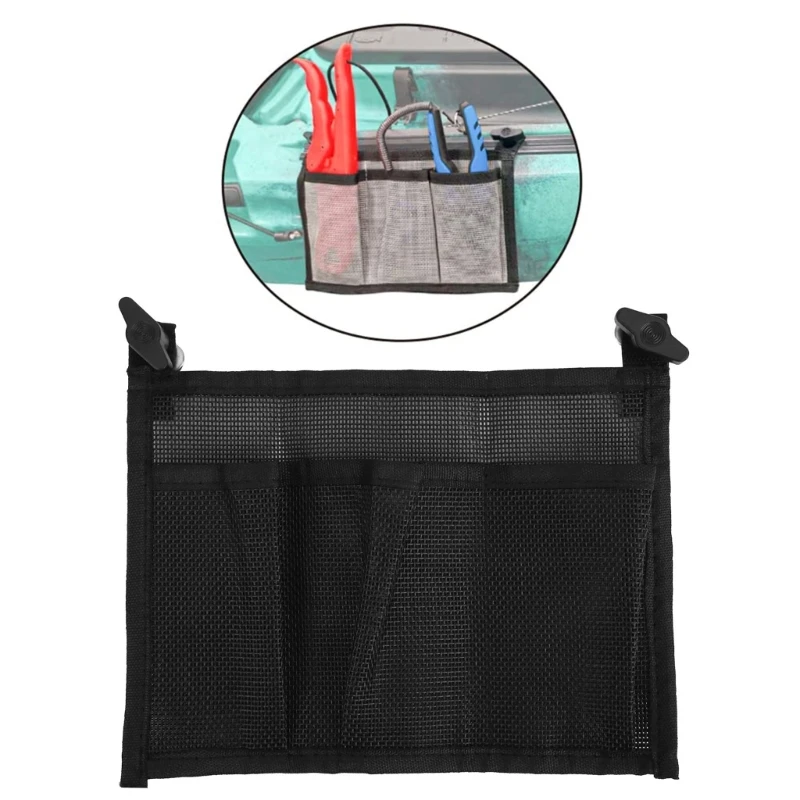 Fishing Boats Tackle Side Organizers Marine Boats Gear Storage Kayak Canoes Mesh Storage Bag with 3 Pocket Mesh Pouches