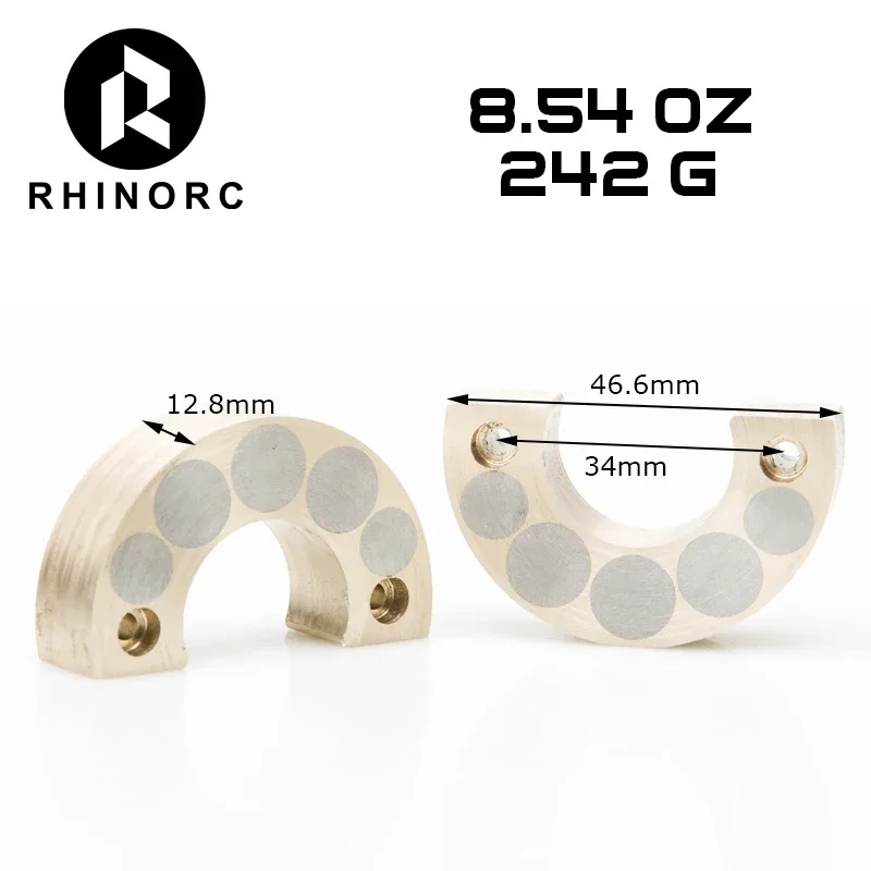 

12.8mm Counterweight Brass Tungsten Steel 8.54oz / 242g For Rhino Capra