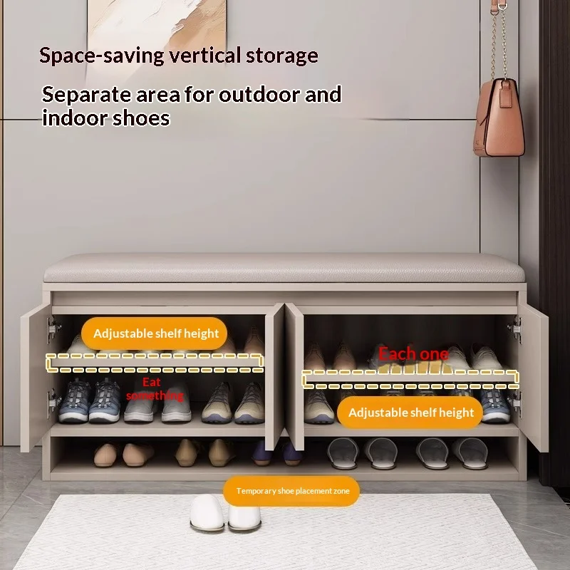 

Современная тумба-скамья для обуви с отсеком для хранения, пылезащитная, для прихожей, компактная мебель для небольших помещений