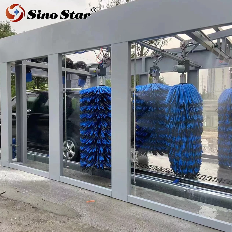 نظام غسيل السيارات الأوتوماتيكي C6 Sino Star عالي الجودة بسعر منخفض مع غسيل مسبق للمياه بالضغط العالي