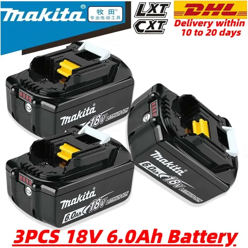 

6A/5A 100% Makita battery Original Rechargeable Tool Battery 18V BL1830 BL1850 BL1840 BL1860 Replaceable LED Lithium-ion
