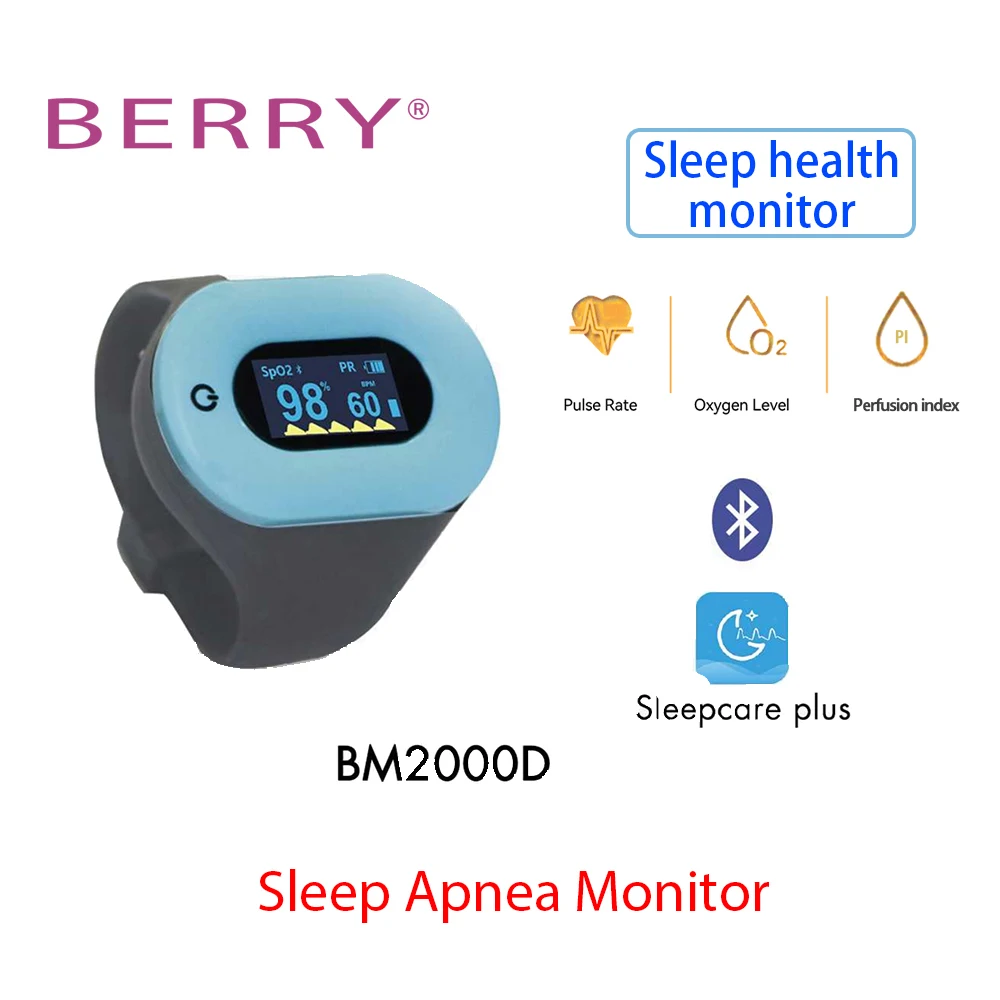 

Berry BM2000D Wrist Pulse Oxygen Saturation Oximeter Monitor Bluetooth Oled Display Diagnosing Sleep Apnea Medical Health care