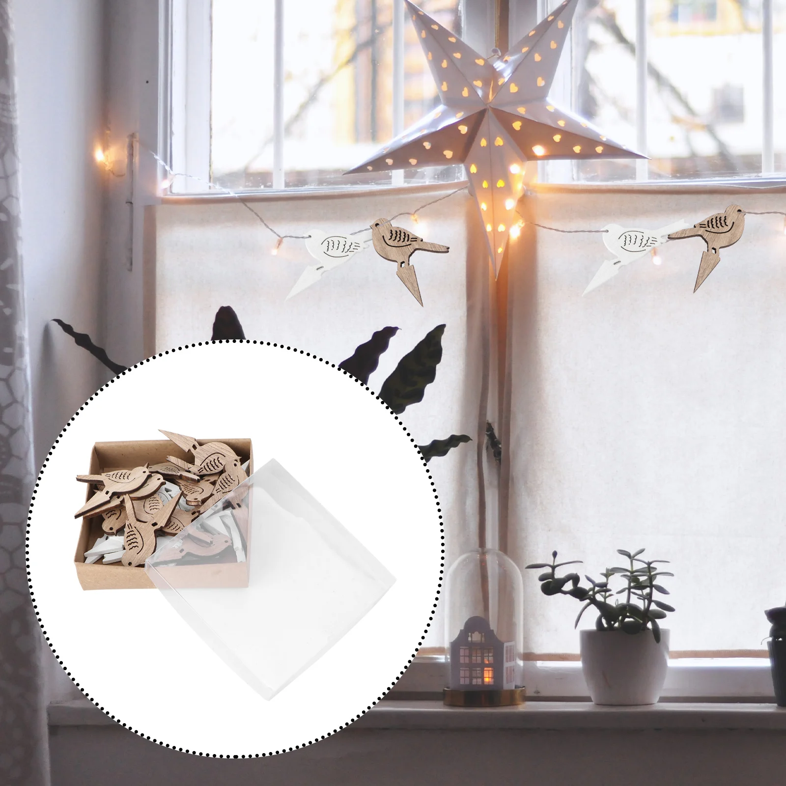 

72Pcs Wooden Slices Decor Set Lovely Easter Craft Decor for Home Decoration Wood Slices Easter Themed Craft