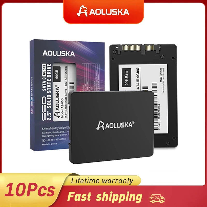 

10Pcs AOLUSKA 2.5 SATA3 SSD 1TB 2TB SSD 256GB 240GB 120GB 128GB Solid State Drive 480GB 500GB 512GB Hard Disk For Laptop Desktop