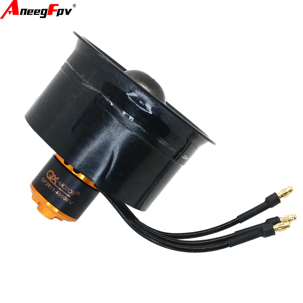 

QX-MOTOR 64mm EDF Set QF2611 Brushless Motor 4500KV Motor with 5 Blades Ducted Fan for RC Airplane