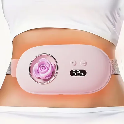 Imagen 2 del producto Almohadilla calefactora menstrual portátil con carga USB, almohadilla de masaje con calefacción abdominal y cintura menstrual, cinturón calefactor eléctrico