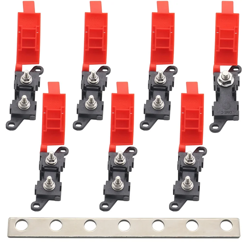A73X-6 Way Distribution Block 200A Bolt On Fuse Type Power For Car Truck RV On Fuse Type Power Distribution
