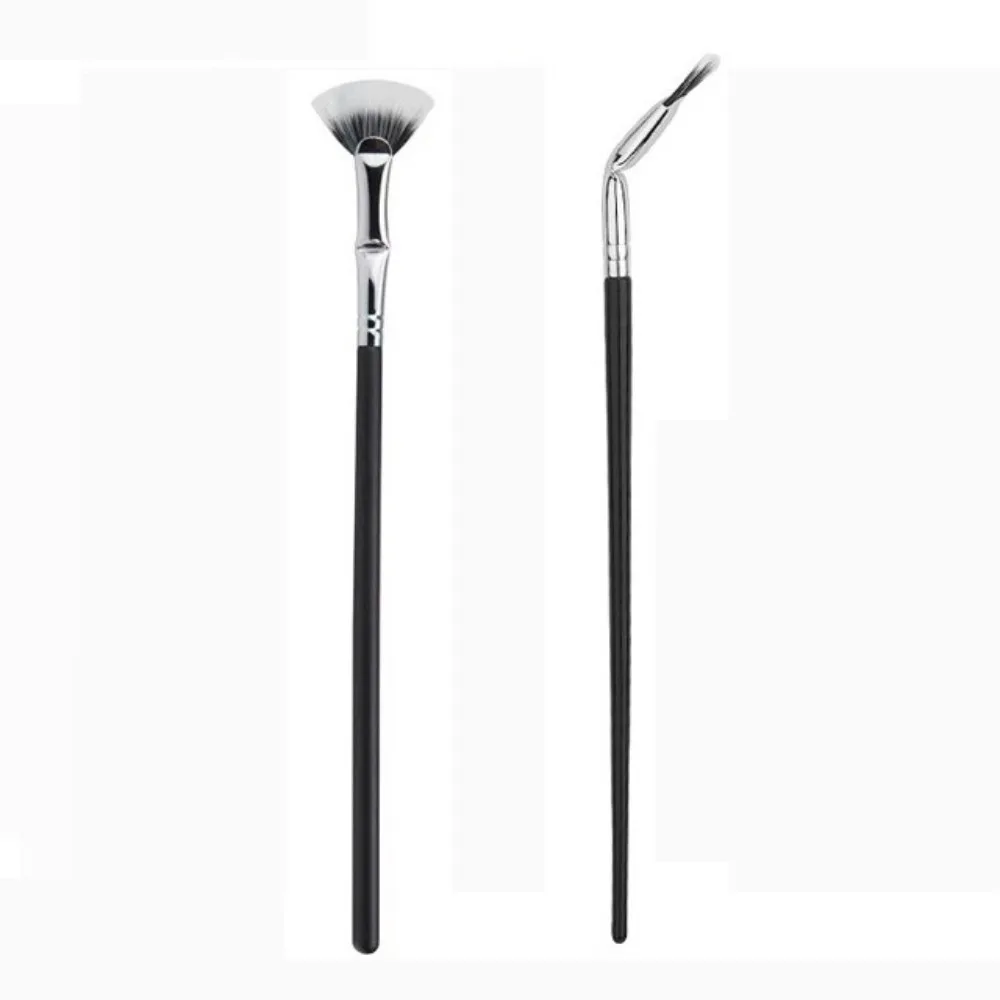 Angular 120 °   Escova de cílios recortada em ângulo dobrável, efeito natural, rímel profissional, escova de ventilador, cerdas macias