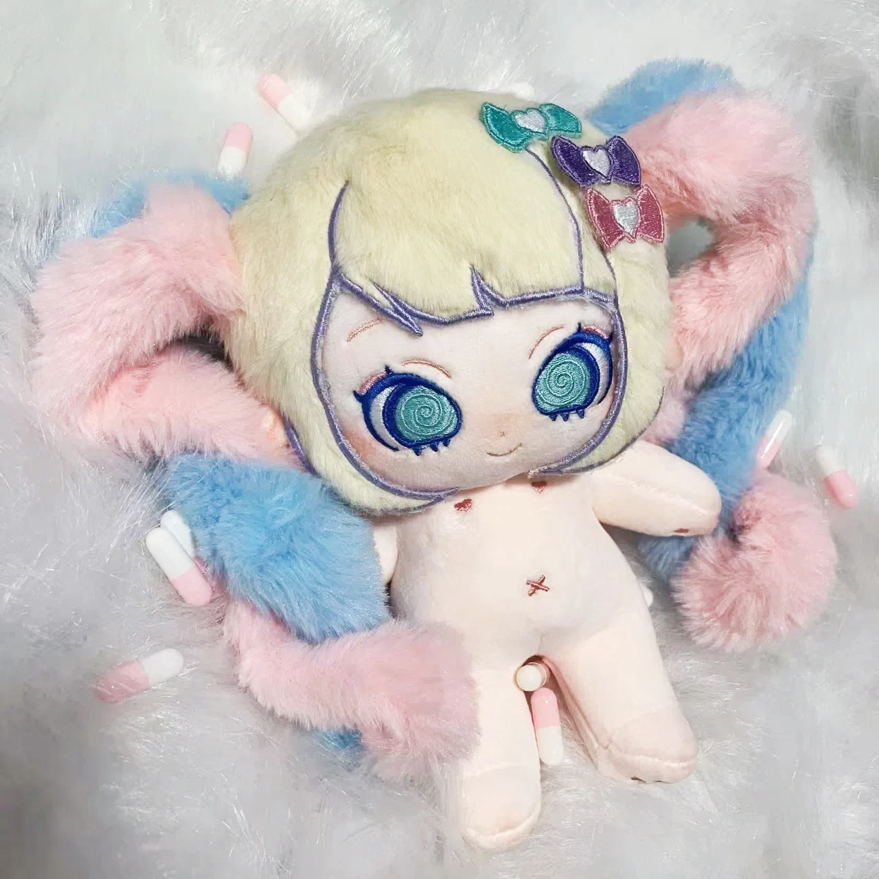 كانجيل Kawaii فتاة 20 سنتيمتر أفخم محشوة القطن دمية لعبة المحتاجة فتاة جرعة زائدة عارية الجسم فستان Upcotton دمية دمى هدايا عيد الميلاد