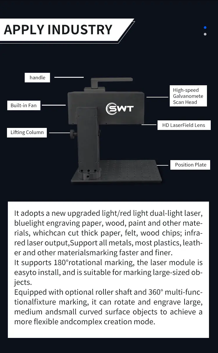 Super Light Mini Portable Cellphone Wireless Control Laser Marking Etching Back Glass Removing Machine For Iphone