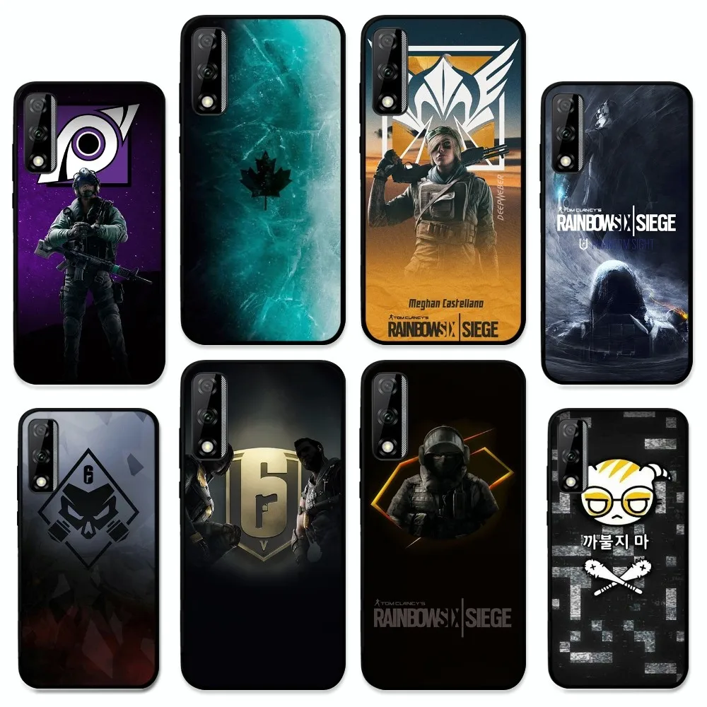 Game Rainbow S-Six S-Siege Phone Case For Huawei Y9 6 7 5 Prime Enjoy 7s 7 8 Plus 7a 9e 9plus 8E Lite Psmart Shell