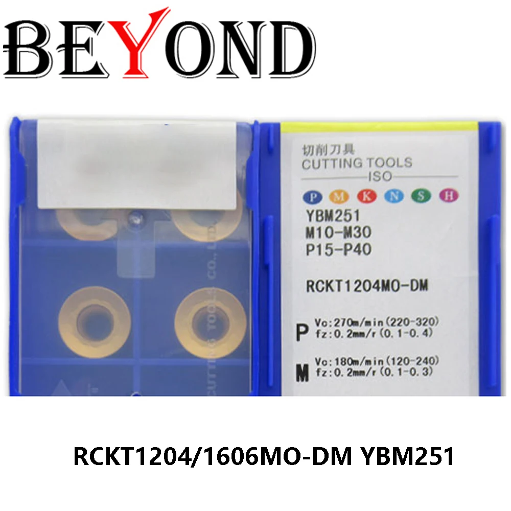 Original RCKT1204MO-DM RCKT1606MO-DM YBM251 Carbide Inserts for Stainless Steel RCKT 1204 1606 Lathe Cutter Turning Tools CNC