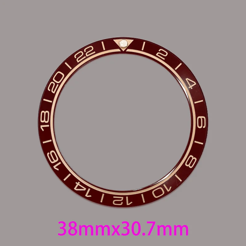 38mm Incline Ceramics Bezel Insert Ring Fits SKX007 SKX009 SRPD GMT SUB Seahorse Series Watch Case Bezel Ring Fit 40mm Case