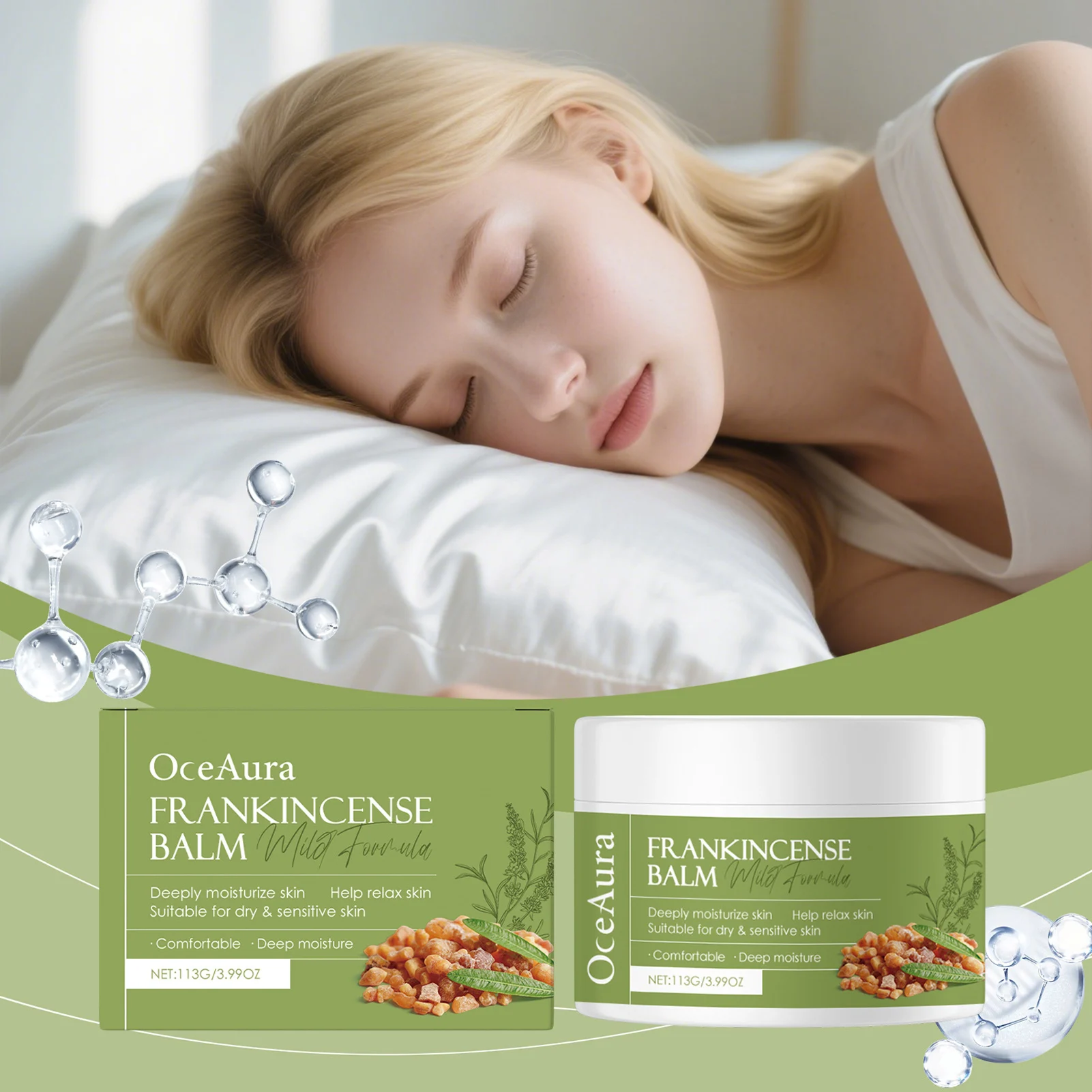 

Frankincense Balm Soothes Muscles Joints Help Relax Skin Cream Deep Moisturizing Frankincense Cream for Dry Sensitive Skin