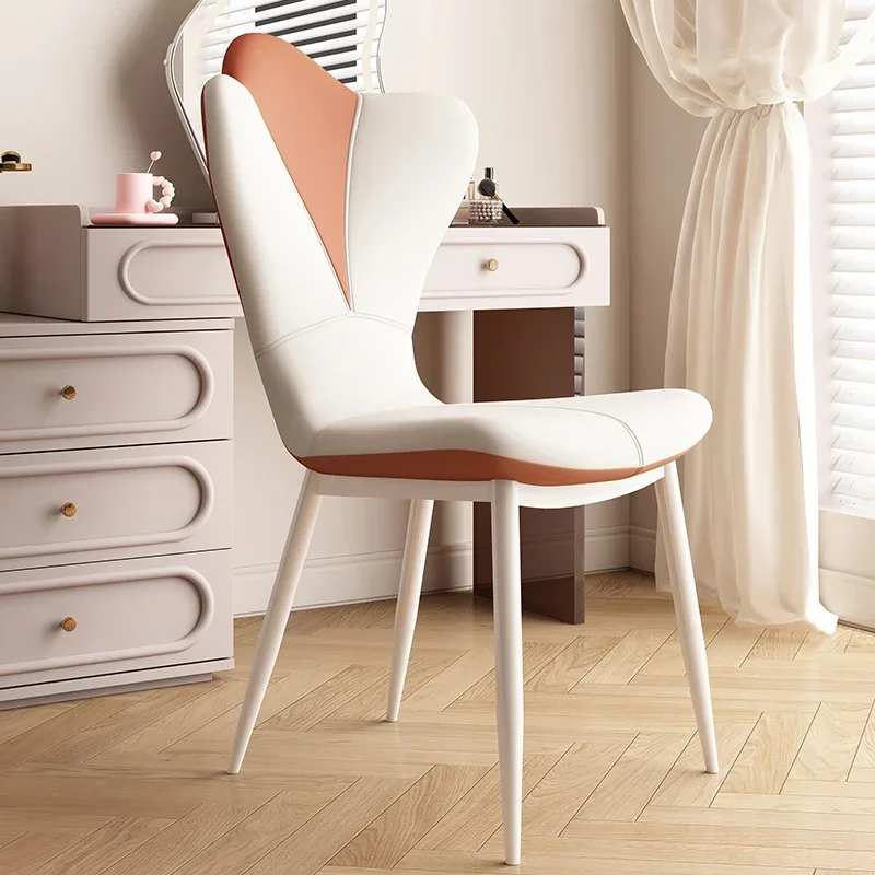 

Cream style home soft bag backrest, internet celebrity makeup stool, coffee, leisure hotel dining table and chair