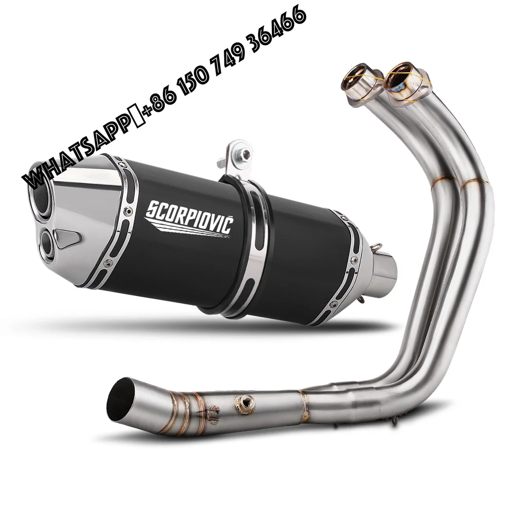 Motorcycle Exhaust Full System Front Pipe Modified 51mm Muffler Slip on for Yamaha MT07 MT-07 FZ07 2014 - 2023 R7 2021 - 2023