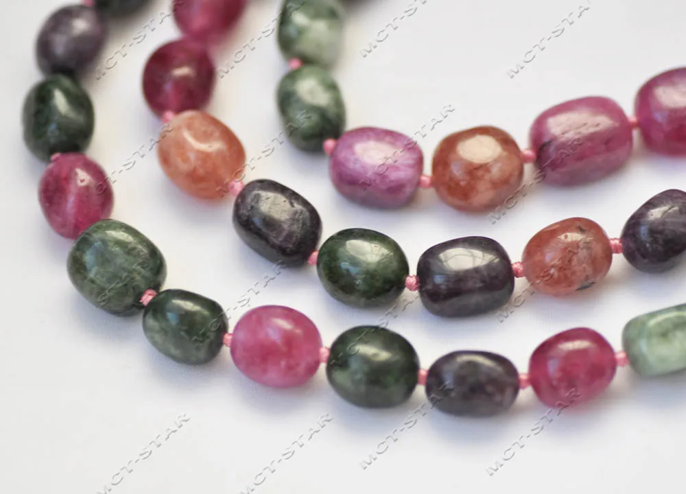 Imagem -05 - Colar Turmalina Natural Custom Jewelry Rosa Verde Roxo Quadrado 50 13 mm Z13208