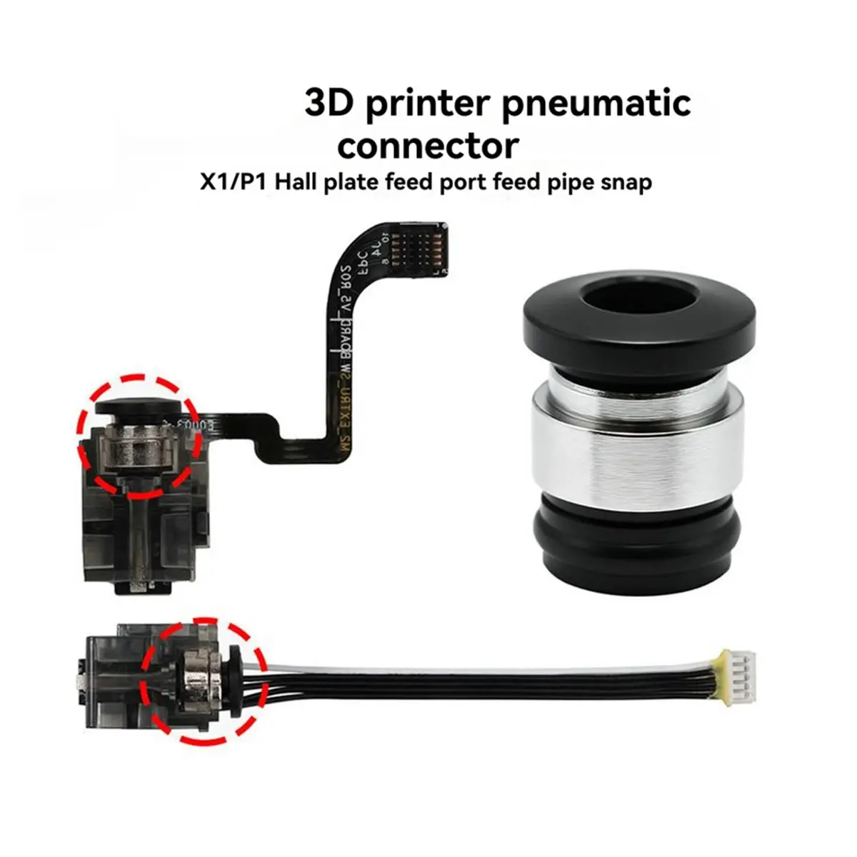 

10 шт. для X1C/P1S/P1P 3D-принтер, разъем для переключателя Холла, пластина подачи, порт подачи, трубка подачи, пневматический разъем [Дневник жизни]