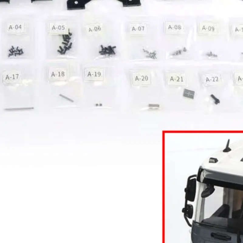 Spare Parts Double E Unpainted FMX Cabin Shell KIT Accessories For Toys 1/14 Hydraulic RC Dumper Trucks DIY Cars Model TH23145