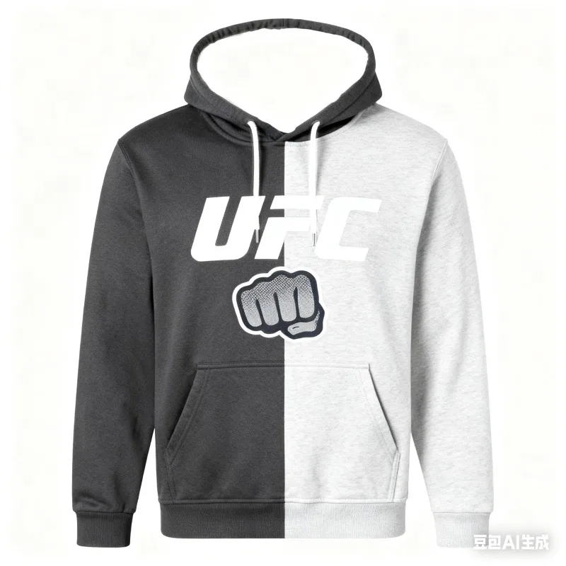 

Men's and Women's UFC Printed Boxing Combat, Fitness Running Training Hooded Sportswear, Loose Quick Drying Warm Top