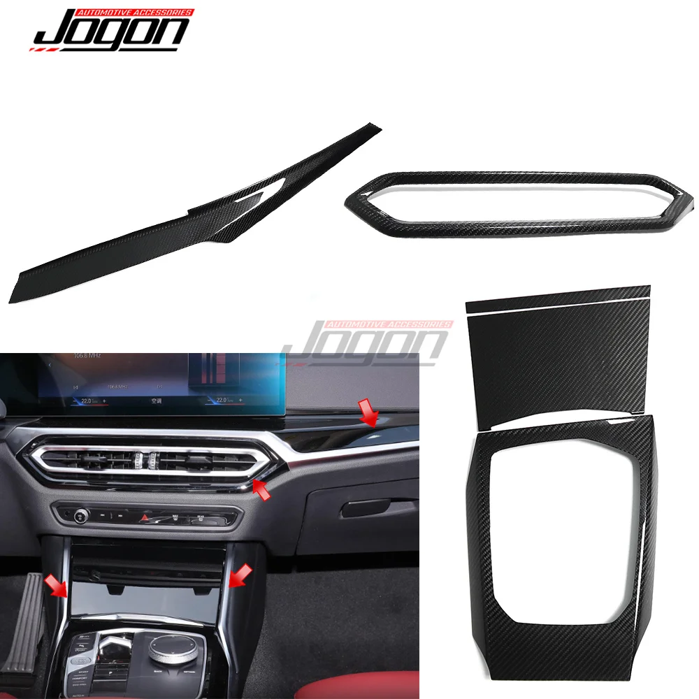 

RHD&LHD Glossy Carbon Fiber Car Central Console Dashboard Gear Shift Panel Trim For BMW 3 4 Series G20 G21 G22 Facelift 2022+