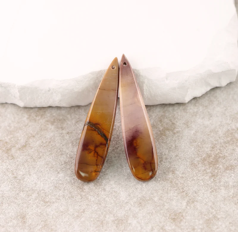 B&F Multi-Color Picasso Jasper  Earring Beads, Handmade Natural stones beads, Polished Stones for jewelry Making Supplies