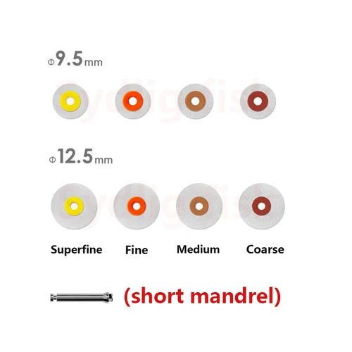 Imagen 2 del producto Discos de pulido translúcidos compuestos dentales, discos de acabado, mandril pulidor para tratamiento de pulido de dentista, 50/40 Uds.