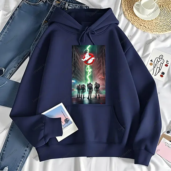 Ghostbusters Fashion Anime عارضة الرجال هوديي النساء والرجال البلوز قطرة الكتف رياضية الخريف والشتاء البلوز