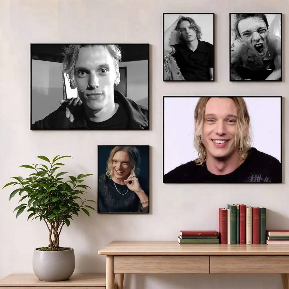 Jamie Campbell Bower  Poster Waterproof Wall Art Sticker For Bar Living Room Vintage Decor High Quality Print Gift