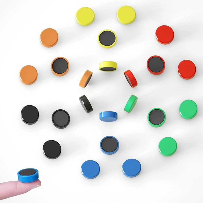 Pack Of 60 Magnets, Whiteboard Magnets, Magnets For Magnetic Board, Magnets, Fridge, Colourful Round Magnets, Strong