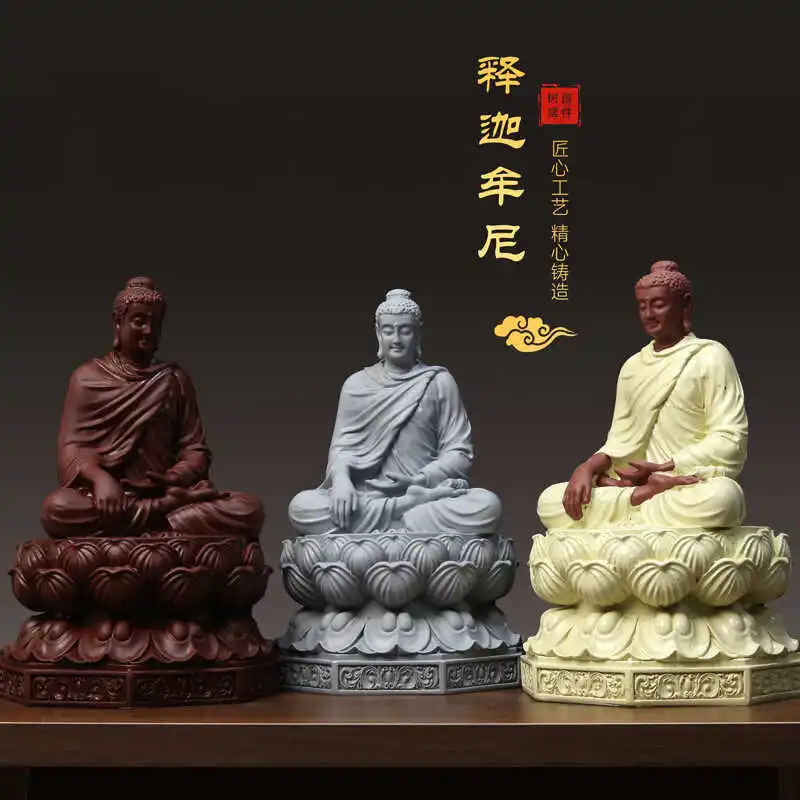

Sakyamuni Buddha statue ornament Amitabha Buddha Tathagata seated at home Buddhist hall dedicated to South East Asia gods