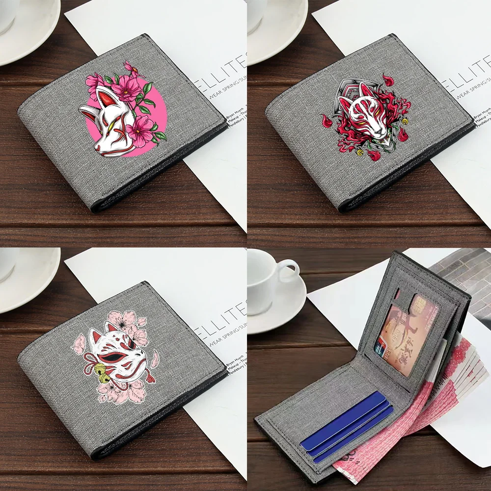 Fashion Short Wallet New Coin Purse Credit Card Storage Male Money Bag Foldable Canvas Loose Change Organizer Pouch