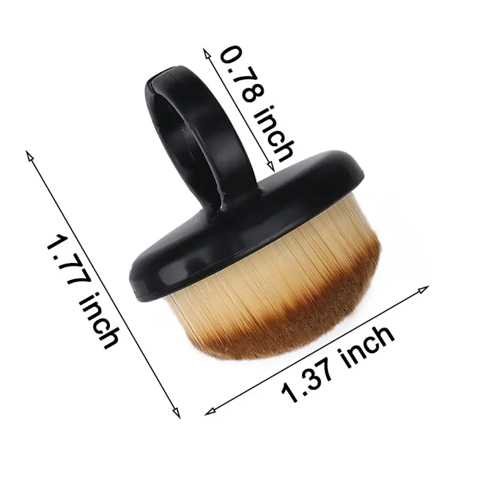 Cepillo para polvo de uñas, anillo para dedo, cepillo de cerdas suaves para limpiar las uñas, cepillos para uñas, herramientas de manicura, cepillo para colorete
