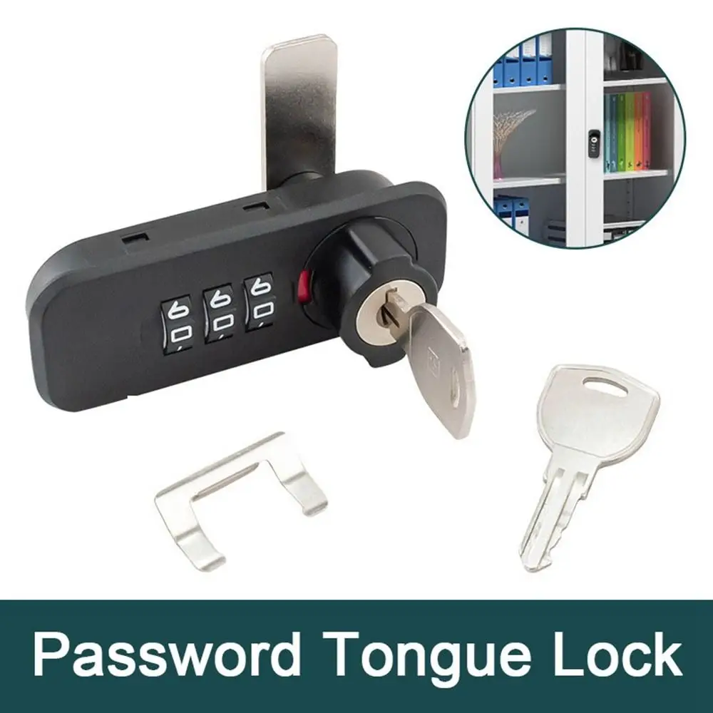 Zinc Alloy Password Lock New 3 Digital Code Furniture Drawer Lock Anti-theft Security Combination Lock Cupboard Drawer