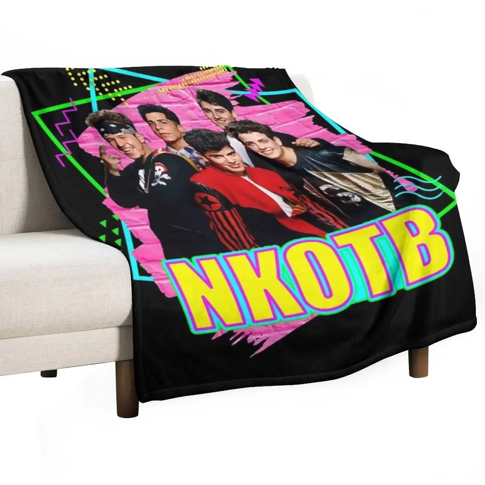 

NKOTB Music Classic T-Shirt Throw Blanket Thins Shaggy Blankets